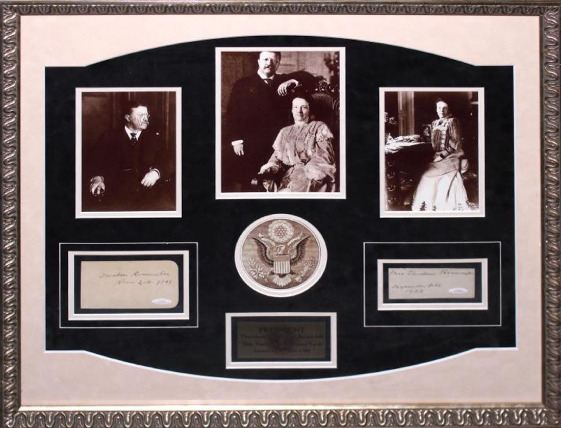 PRES. THEODORE and EDITH ROOSEVELT - Original Framed (1 of 3)