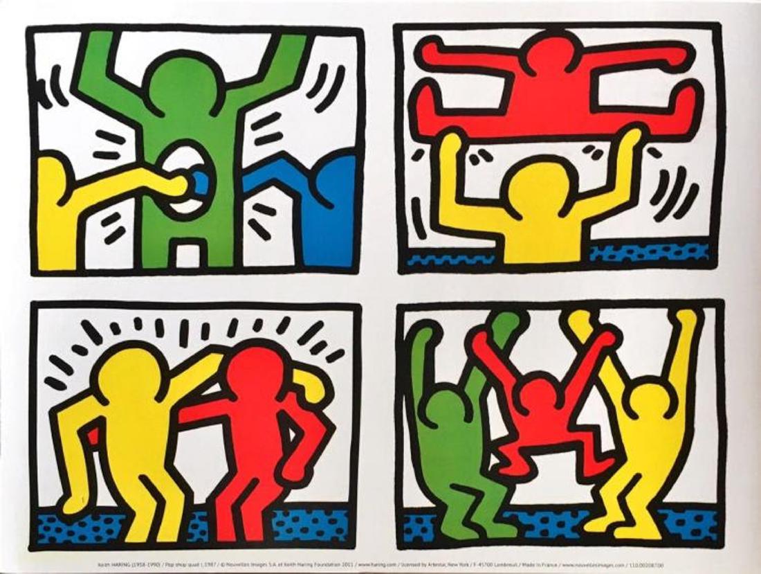 2x KEITH HARING - 'Pop Shop Quad/I' - Two Very Popular (1 of 2)