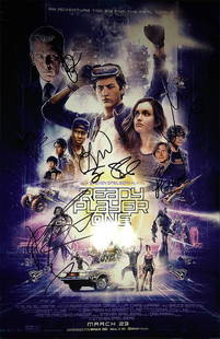 "READY PLAYER ONE" - New Spielberg - Cast signed: 138242 - 100% In-Person! From Spielberg's upcoming blockbuster "Ready Player One" 11x17 mini-poster signed In-Person at press and premiere events for the film by cast members Ben Mendelsohn, Tye