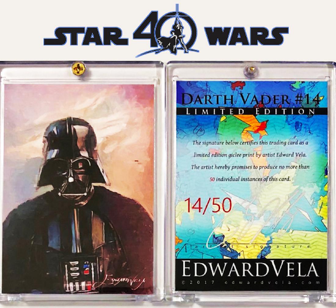 "STAR WARS" 'Darth Vader' LE signed Giclee Trading Card (1 of 1)