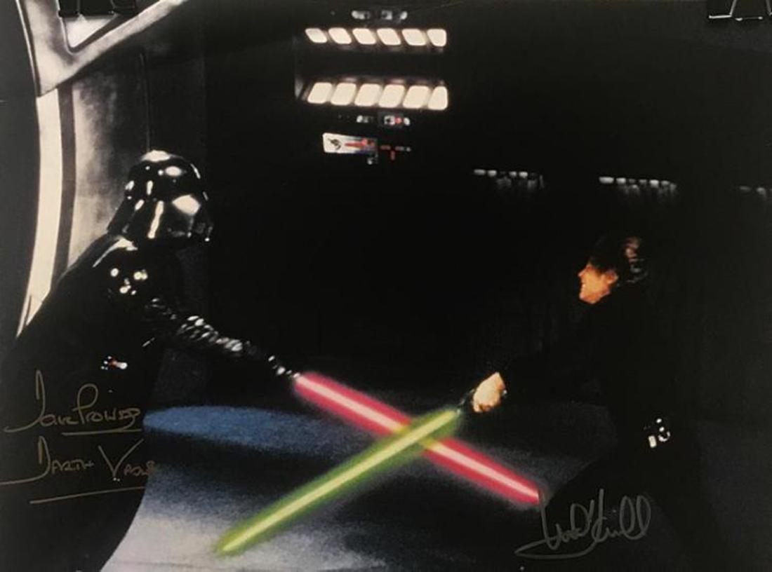 "STAR WARS: Jedi" LUKE and VADER Final Battle signed (1 of 2)