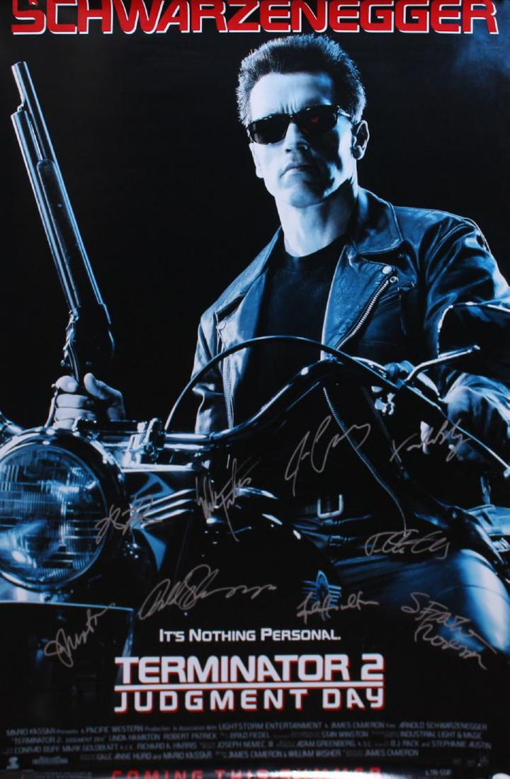 "TERMINATOR 2" - Sci-Fi Classic Cast Signed Poster (1 of 2)