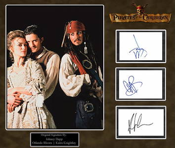 "PIRATES of the CARIBBEAN" - Cast Original Signature