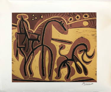 PABLO PICASSO - 'Le Verte Galant' H/S RARE Litho: 139289 - One of Pablo Picasso's most famous paintings, this is a hand--signed lithograph (unknown edition) of 'Le Verte Galant'. Picasso is arguably the world's most famous artist, gaining