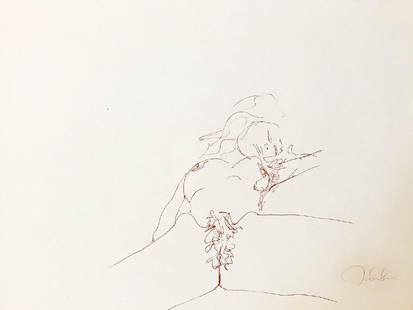 JOHN LENNON - 'Bag One' V RARE LE Lithograph: 139292 - In 1969, "Beatles" legend and activist John Lennon did a series of erotic sketches shortly after his marriage to Yoko Ono. 14 lithographs from their honeymoon, most of which were too