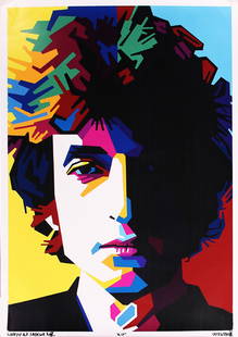 BOB DYLAN - Wahyu Sadewa MUST SEE! Colorful LE WPAP: 138557 - Never Before Offered for Sale in the US!! WPAP is a new form of art that is quickly growing in popularity all over the world. A form of computer graphic imagery, Indonesian artist Wahyu