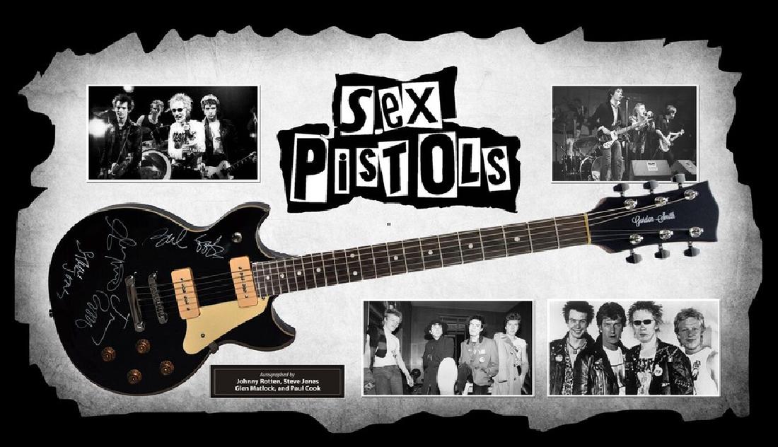 Sex Pistols Signed and Framed Guitar (1 of 1)