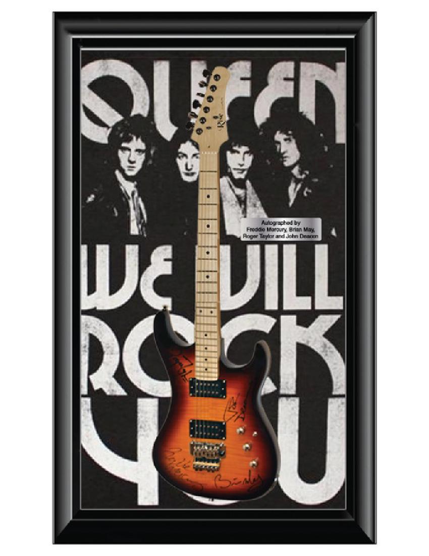 Queen Signed and Framed Guitar - We Will Rock You (1 of 1)