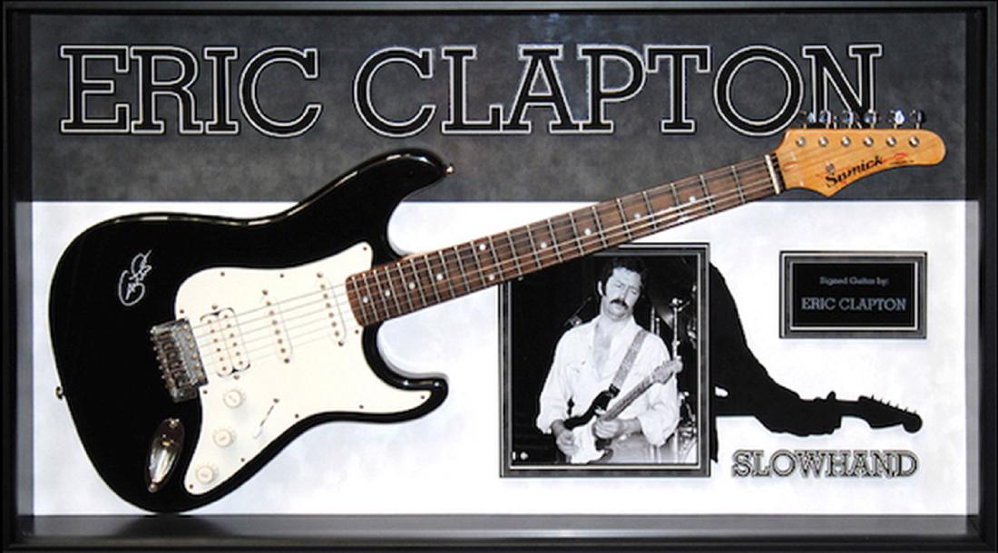 Eric Clapton Signed and Framed Guitar - Slow hand (1 of 1)