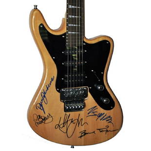 Elton John Band Signed Guitar: Signed by Elton John, Bernie Taupin, Davey Johnstone, Dee Dee Murray, and Nigel Olsson