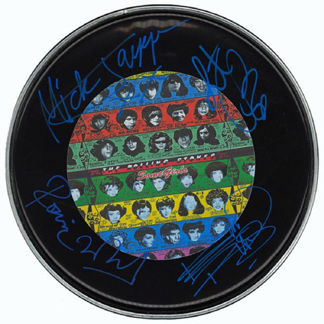 The Rolling Stones Signed Drum Head (1 of 1)