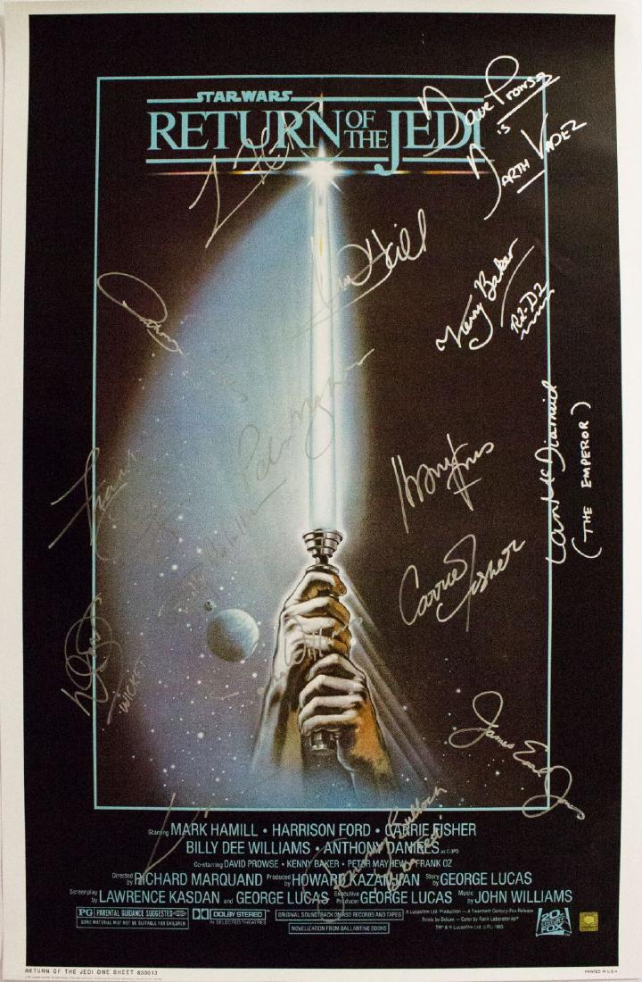 Star Wars Return of the Jedi Ð Signed Movie Poster (1 of 1)