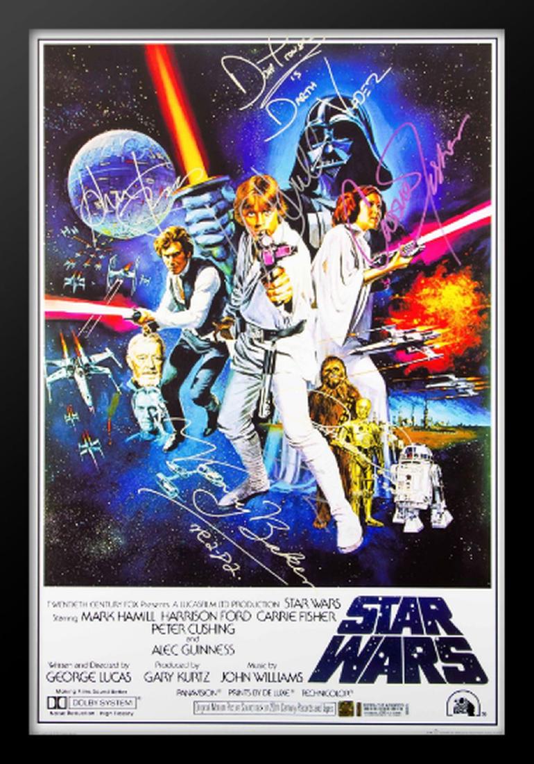 Star Wars A New Hope Signed Movie Poster