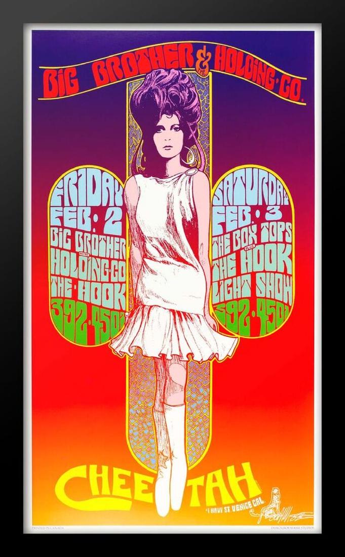 Concert poster designed for Big Brother and The Holding: World renowned rock artist Bob Masse original concert poster. Bob Masse was responsible for helping produce the most memorable concert poster using the psychedelic art genre. Much of his influence was