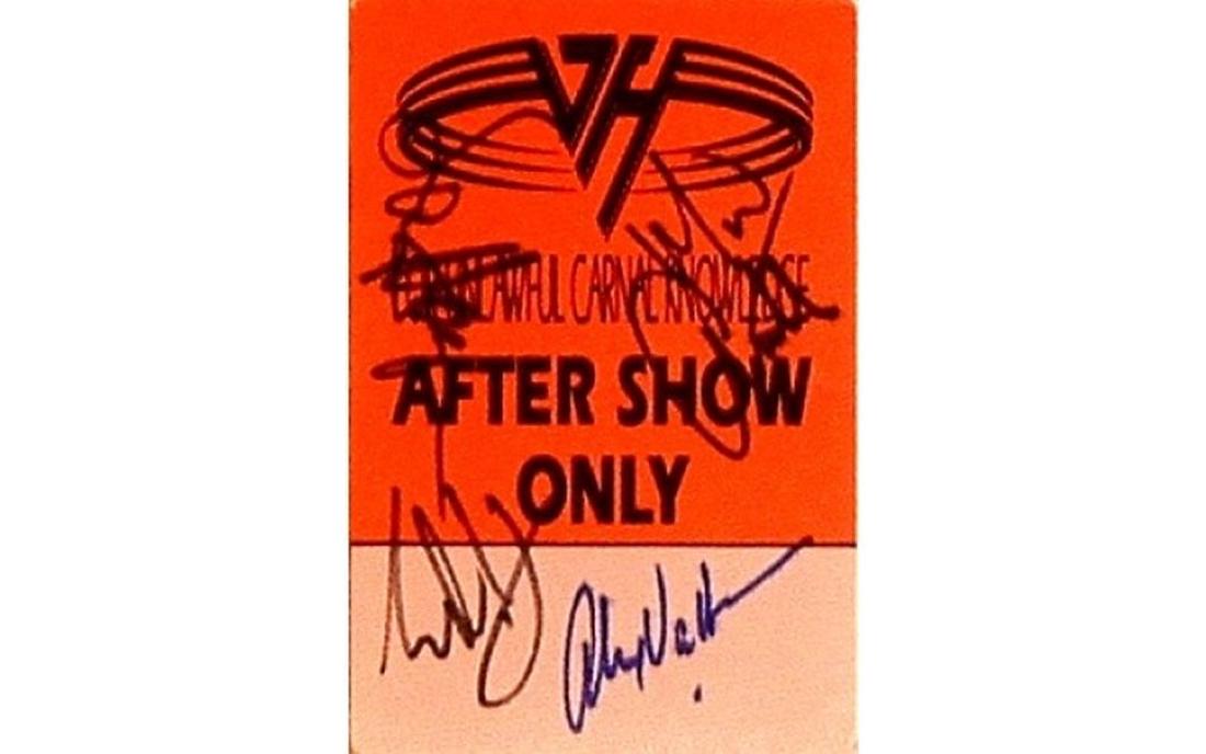 Van Halen Signed Back Stage Pass (1 of 1)