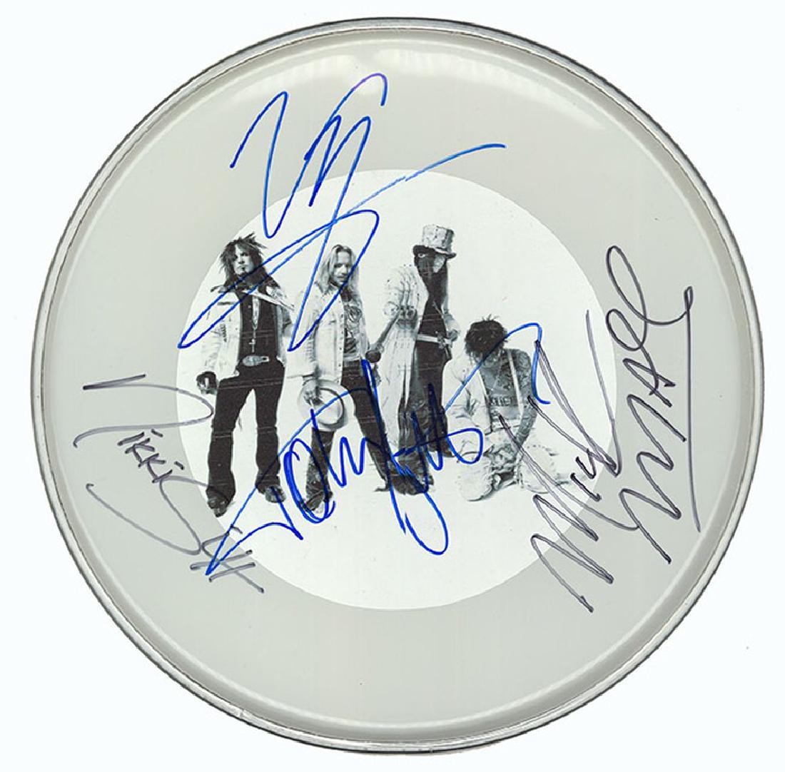 Motley Crue Signed Drum Head (1 of 1)