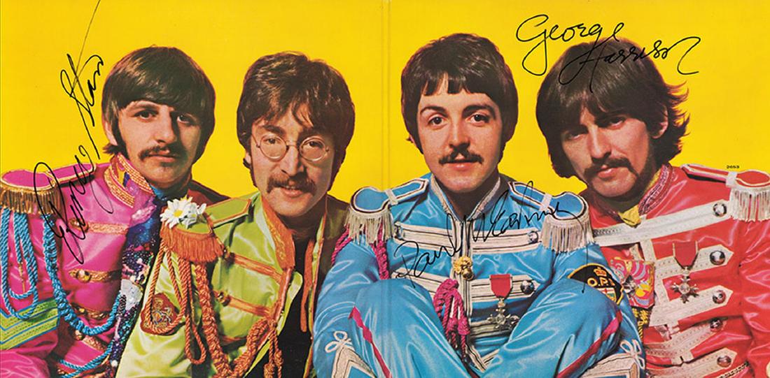 Beatles, McCartney, Harrison, Starr Signed Sergeant (1 of 1)