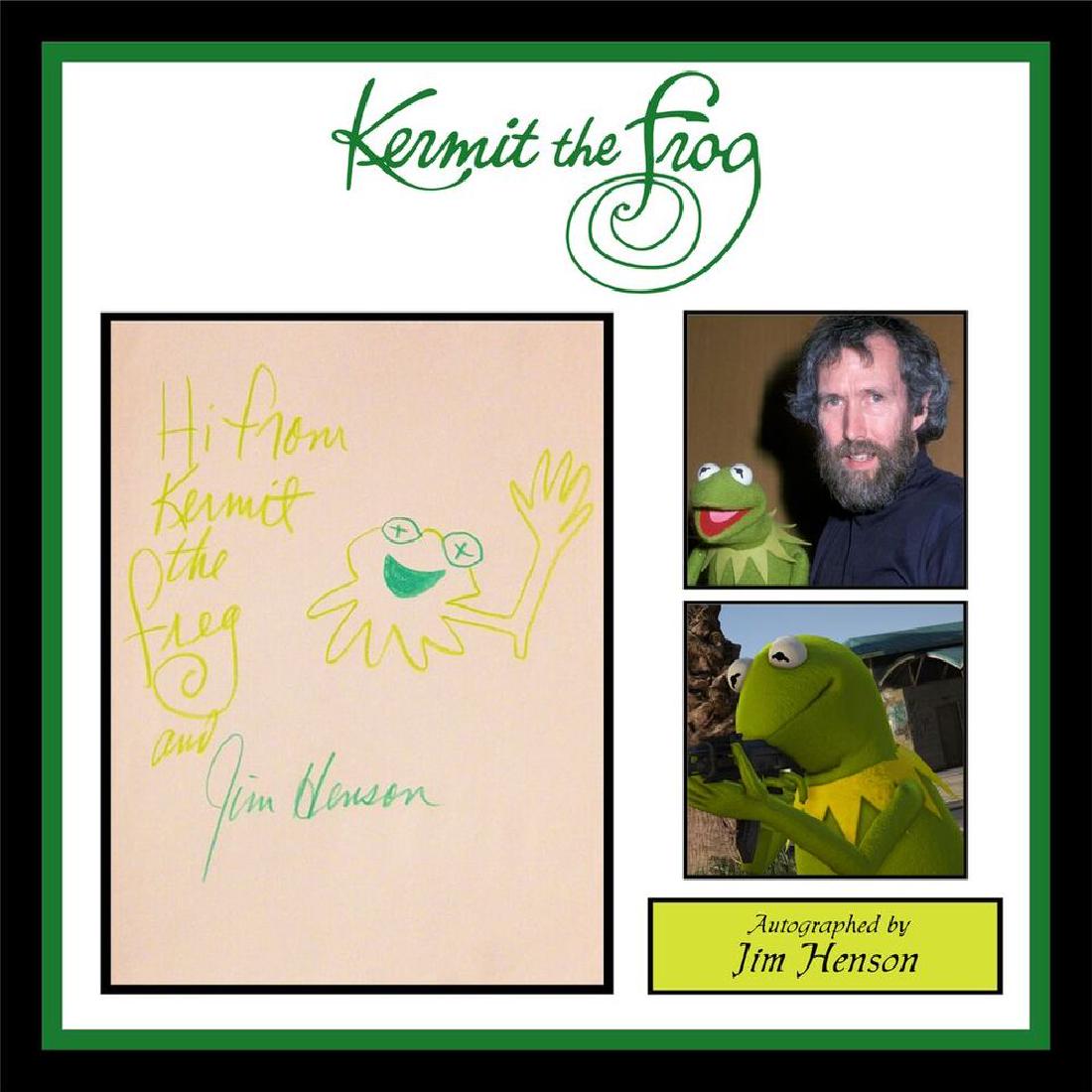 Drawing by Jim Henson of Kermit Saying 'Hi From Kermit (1 of 1)