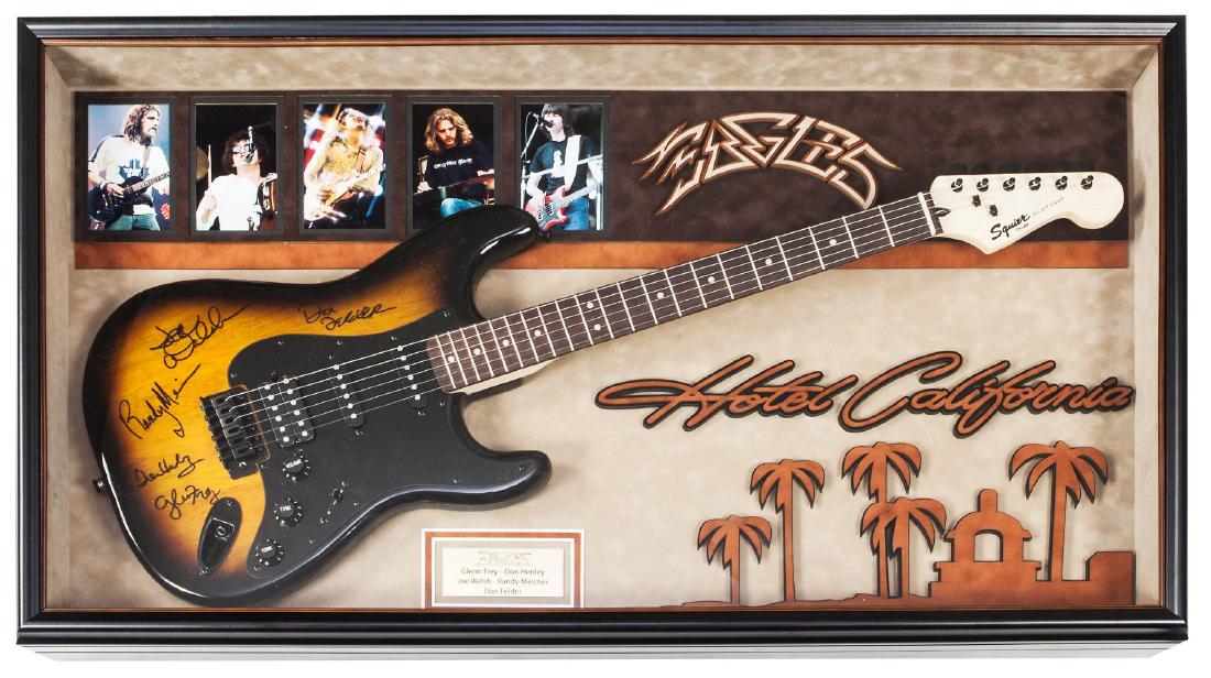 Eagles Signed and Framed Guitar Hotel California (1 of 1)