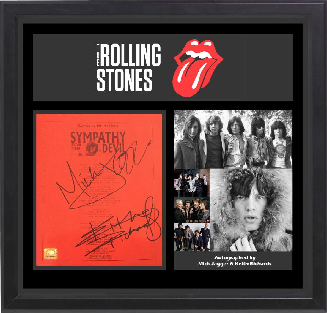 Rolling Stones Sympathy For The Devil Signed Lyrics (1 of 1)