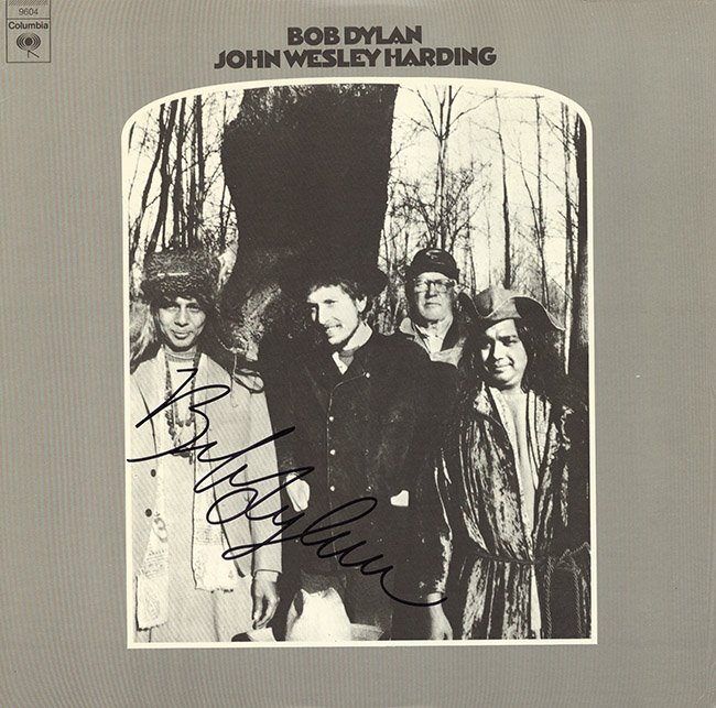 Bob Dylan "John Wesley Harding" Signed Album (1 of 1)