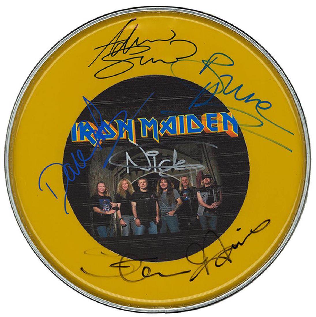 Iron Maiden Signed Drum Head (1 of 1)