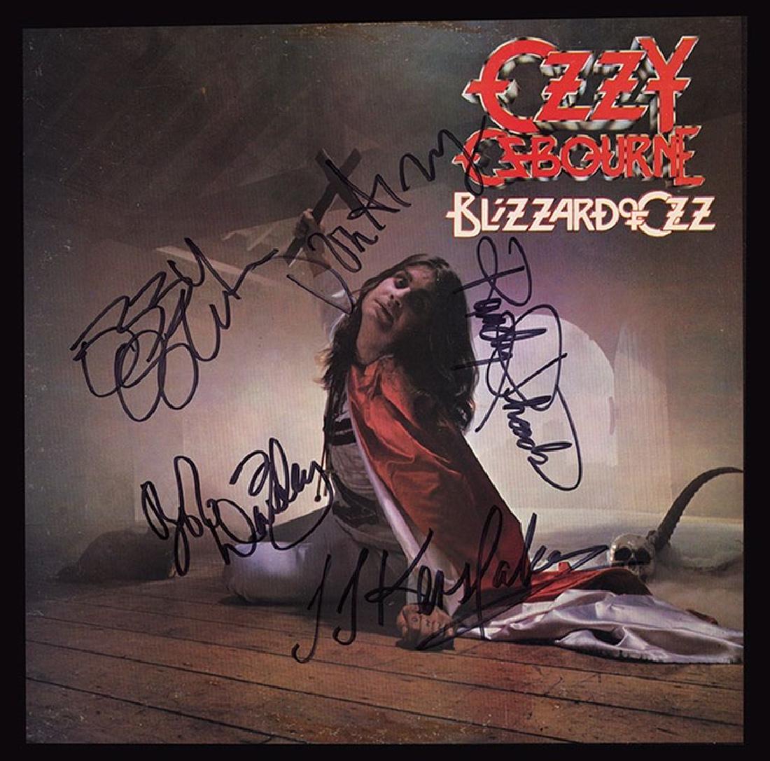 Ozzy Osbourne And Band Signed Blizzard Of Ozz With