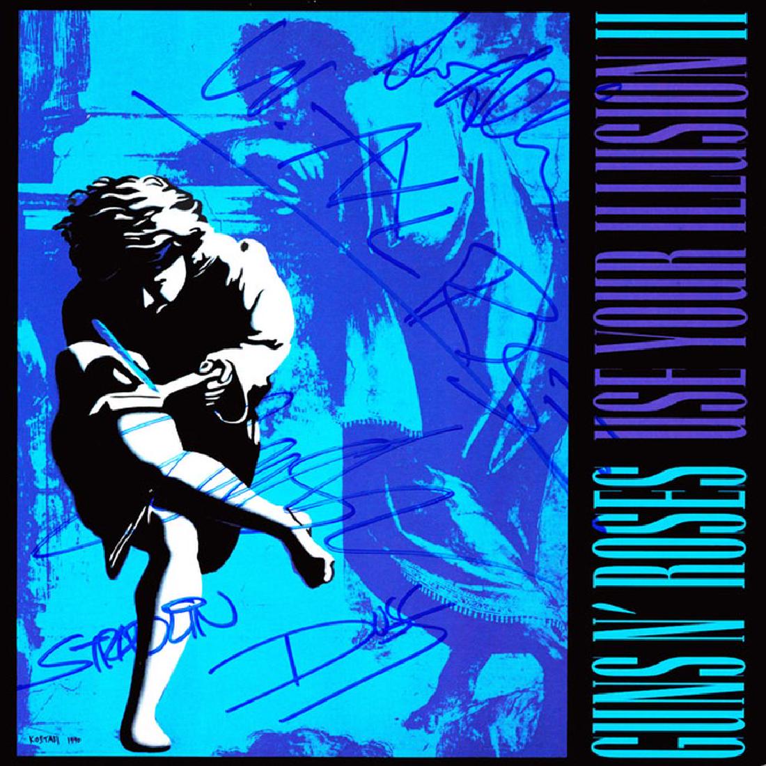 Guns N Roses Signed Use Your Illusion II Album: Signed by W. Axl Rose, Slash, Duff McKagan, Steven Adler, and Izzy Stradlin