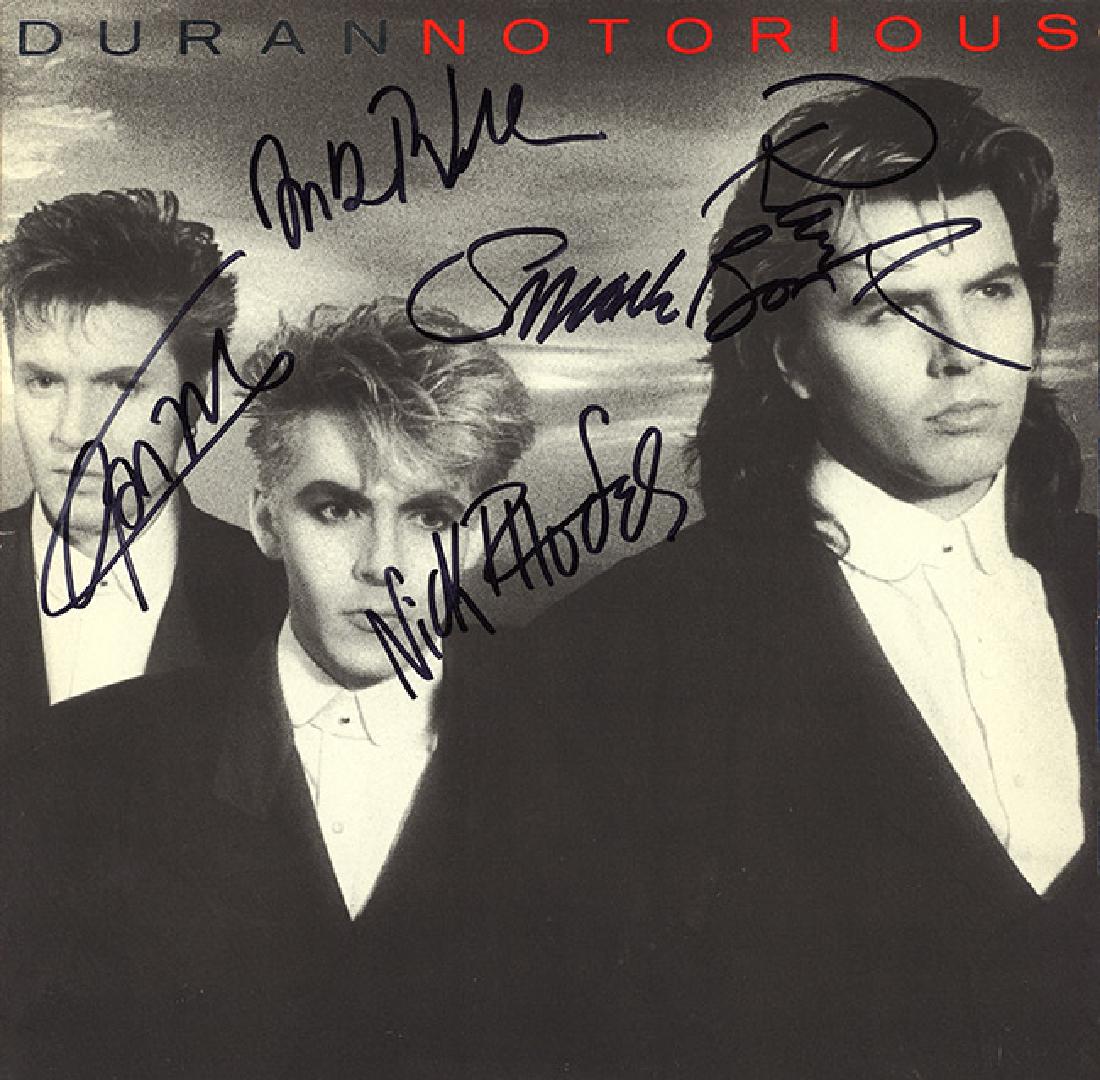 Duran Duran Signed Notorious Album: Signed by Simon Le Bon, Andy Taylor, John Taylor, Nick Rhodes, and Roger Taylor