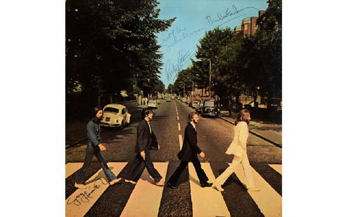 The Beatles Signed Abbey Road Album: Signed by Paul McCartney, George Harrison, John Lennon and Ringo Starr