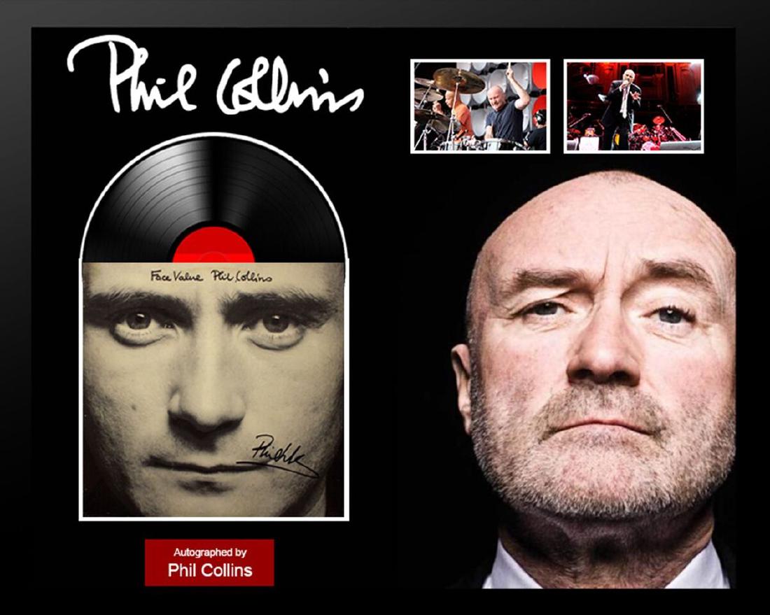 Phil Collins Autographed "Face Value"  Album Framed (1 of 1)