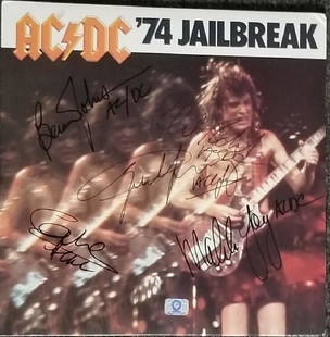 Ac/dc '74 Jailbreak Signed Album