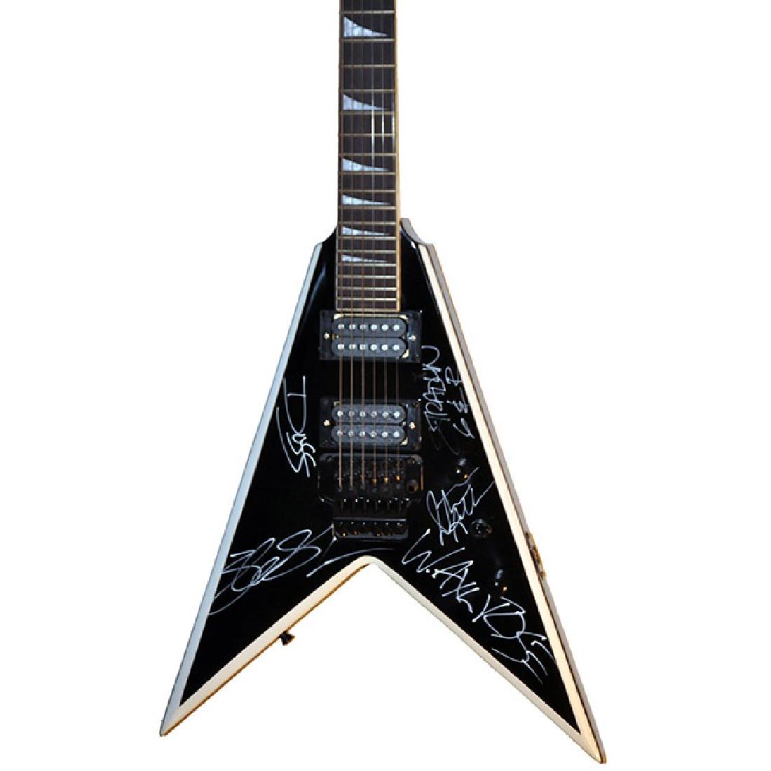 Guns N Roses Band Signed Tuxedo Flying V Guitar (1 of 1)
