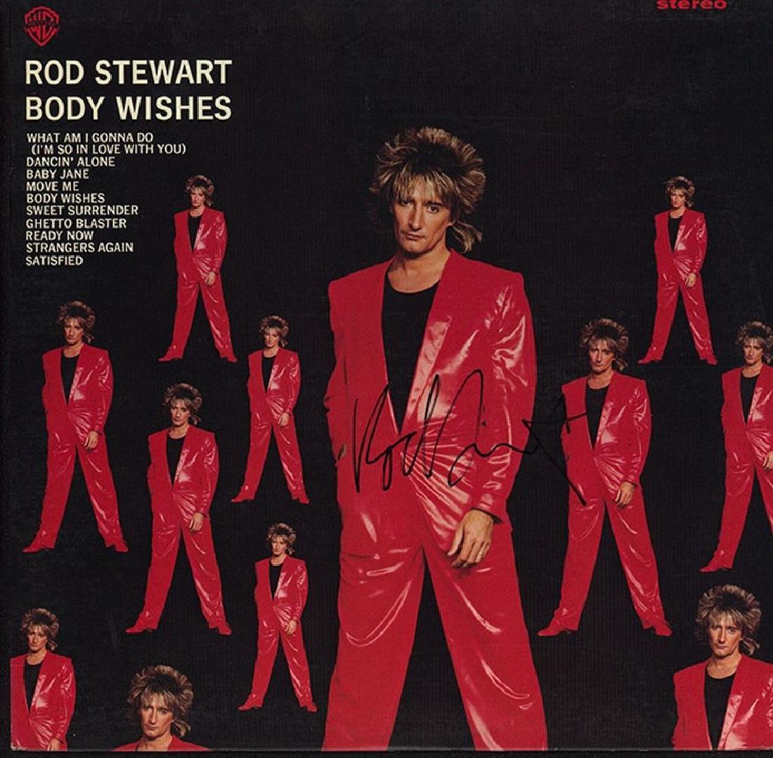 Rod Stewart Signed Body Wishes Album (1 of 1)