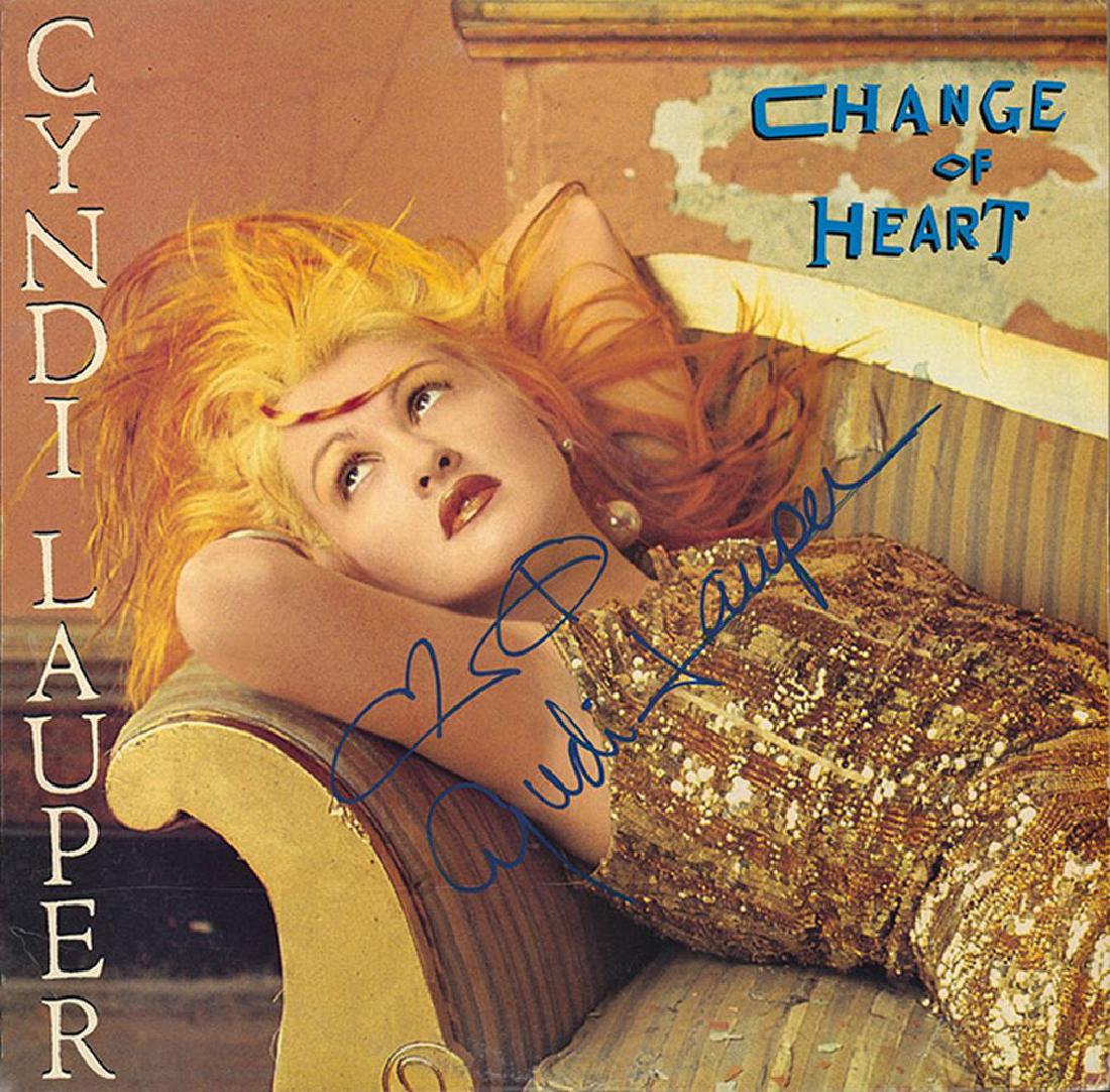 Cyndi Lauper Signed Change Of Heart Album (1 of 1)