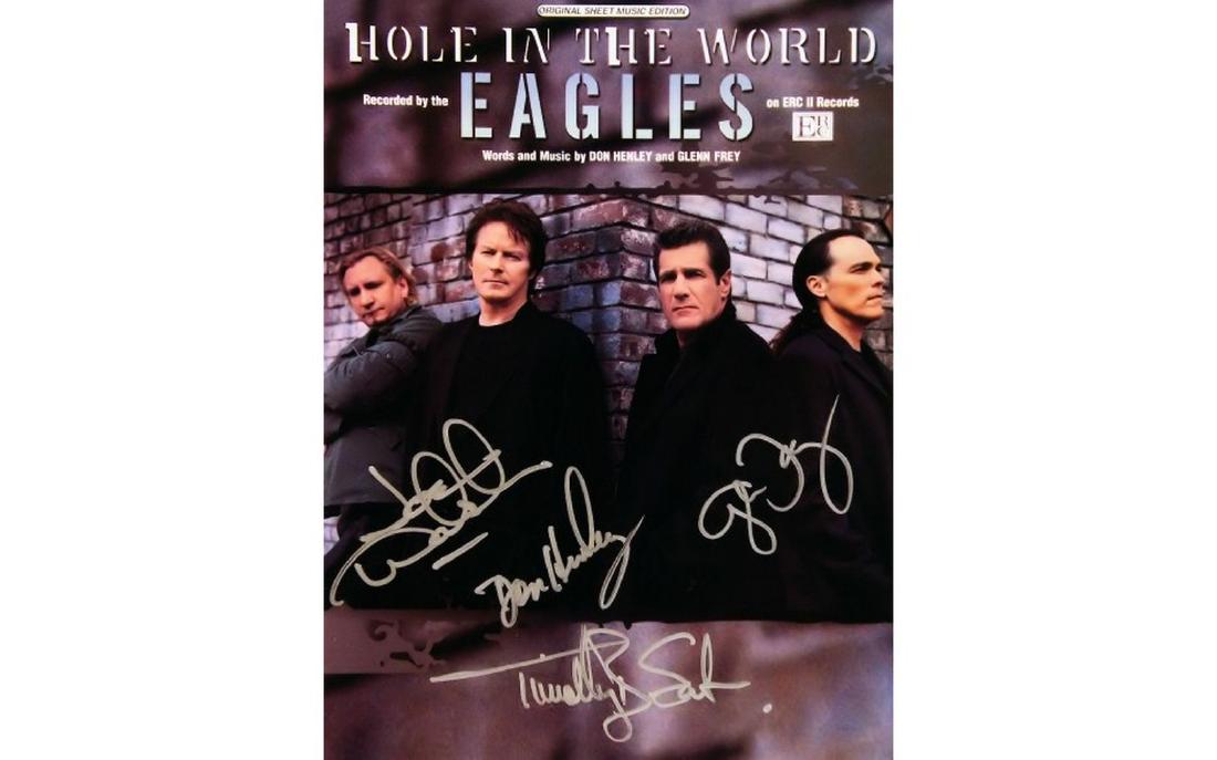 Eagles Signed Hole in the World Sheet Music (1 of 1)