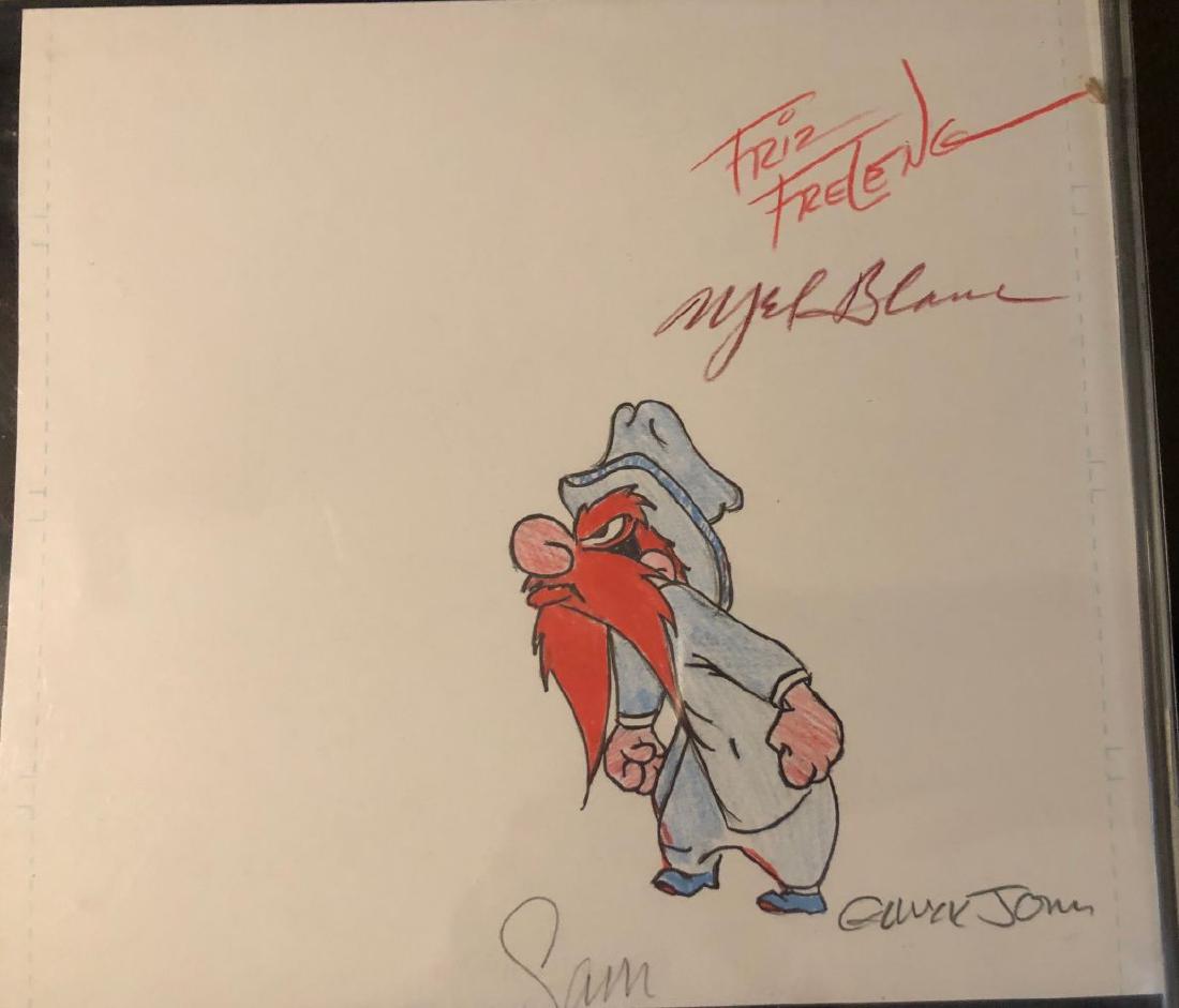 Yosemite Sam Original Sketch Signed by Frelend, Blanc (1 of 1)