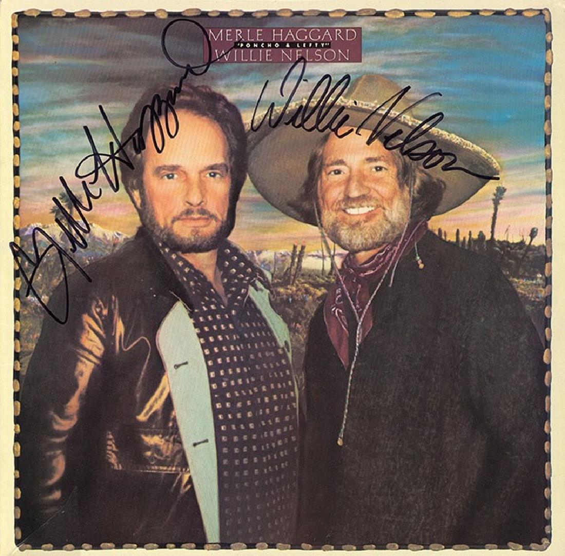 Willie Nelson & Merle Haggard "Pancho & Lefty" Signed (1 of 1)