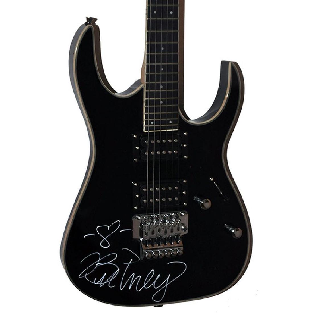 Britney Spears Signed Black Electric Guitar (1 of 1)