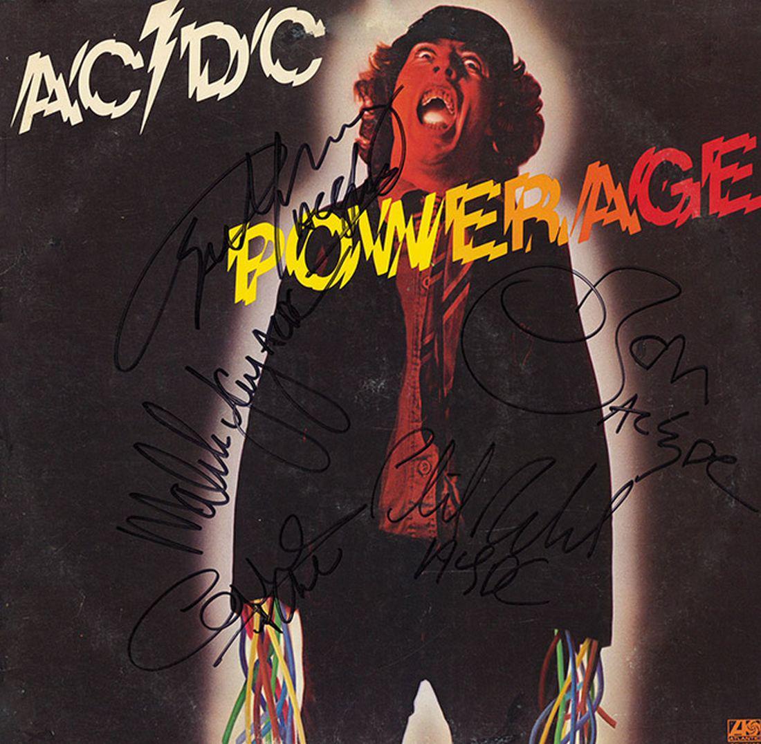 AC/DC Signed Powerage Album (1 of 1)