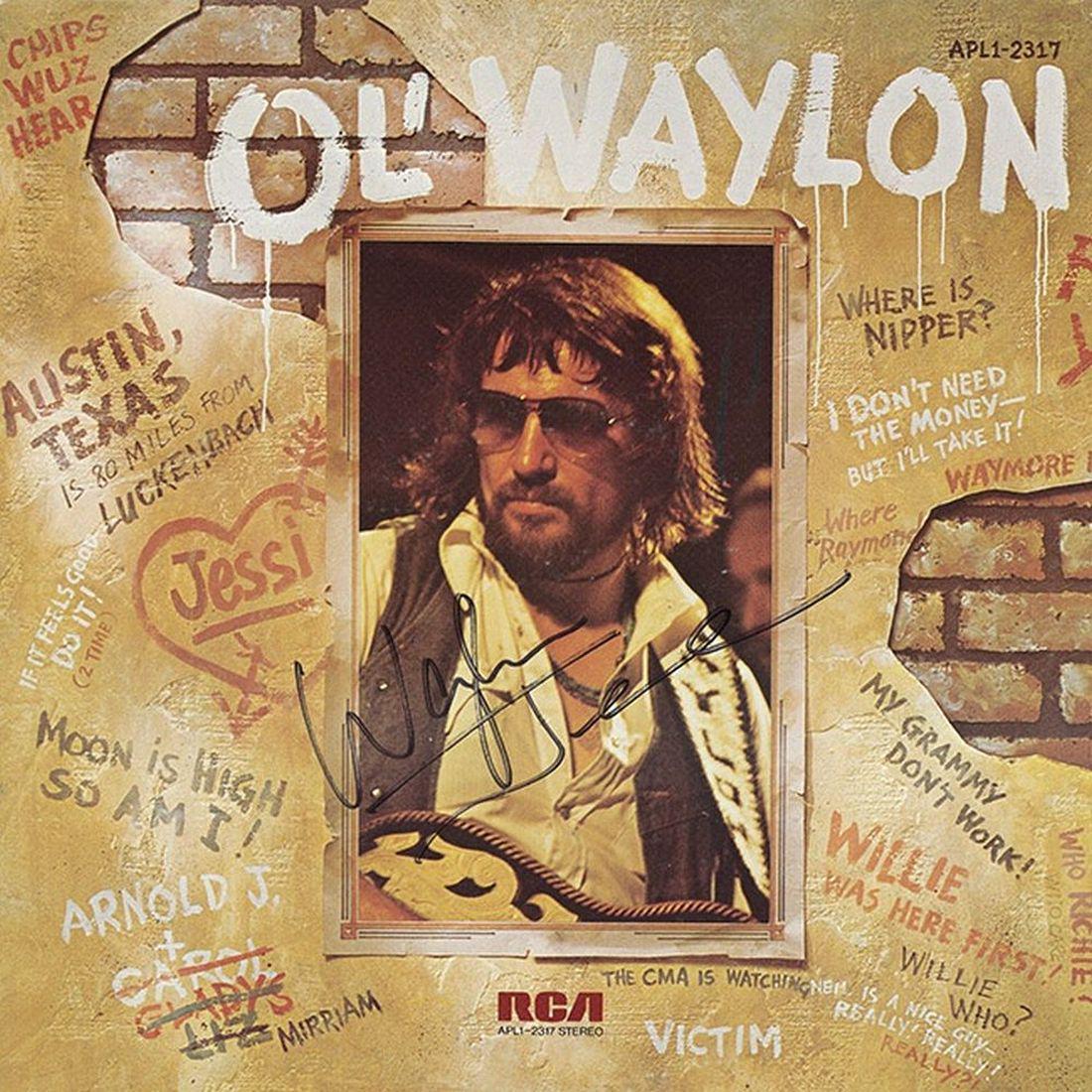Waylon Jennings "Ol' Waylon" Signed Album (1 of 1)