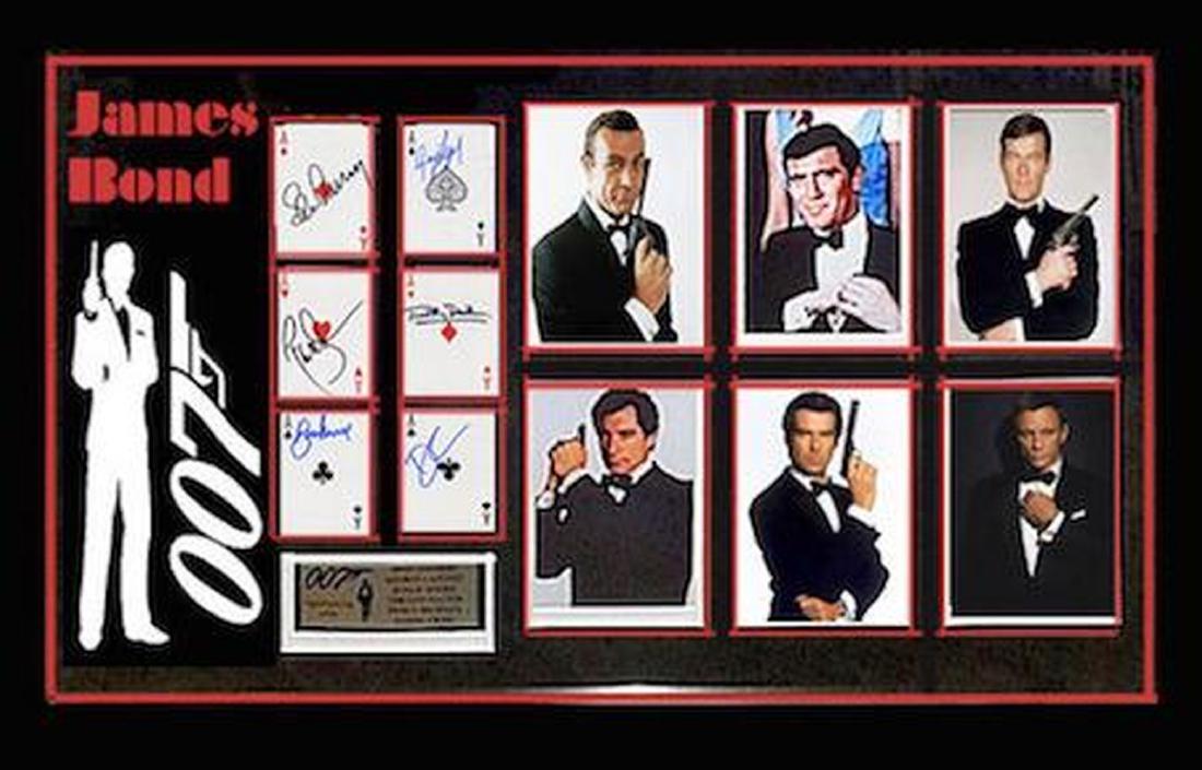 James Bond - Signed Playing Cards Collage (1 of 1)