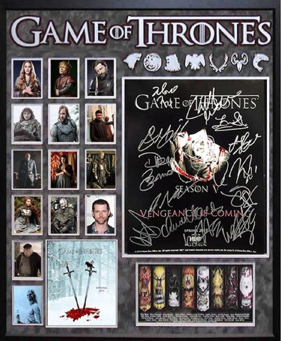 Game of Thrones - Cast Signed Collage Poster in Framed (1 of 1)