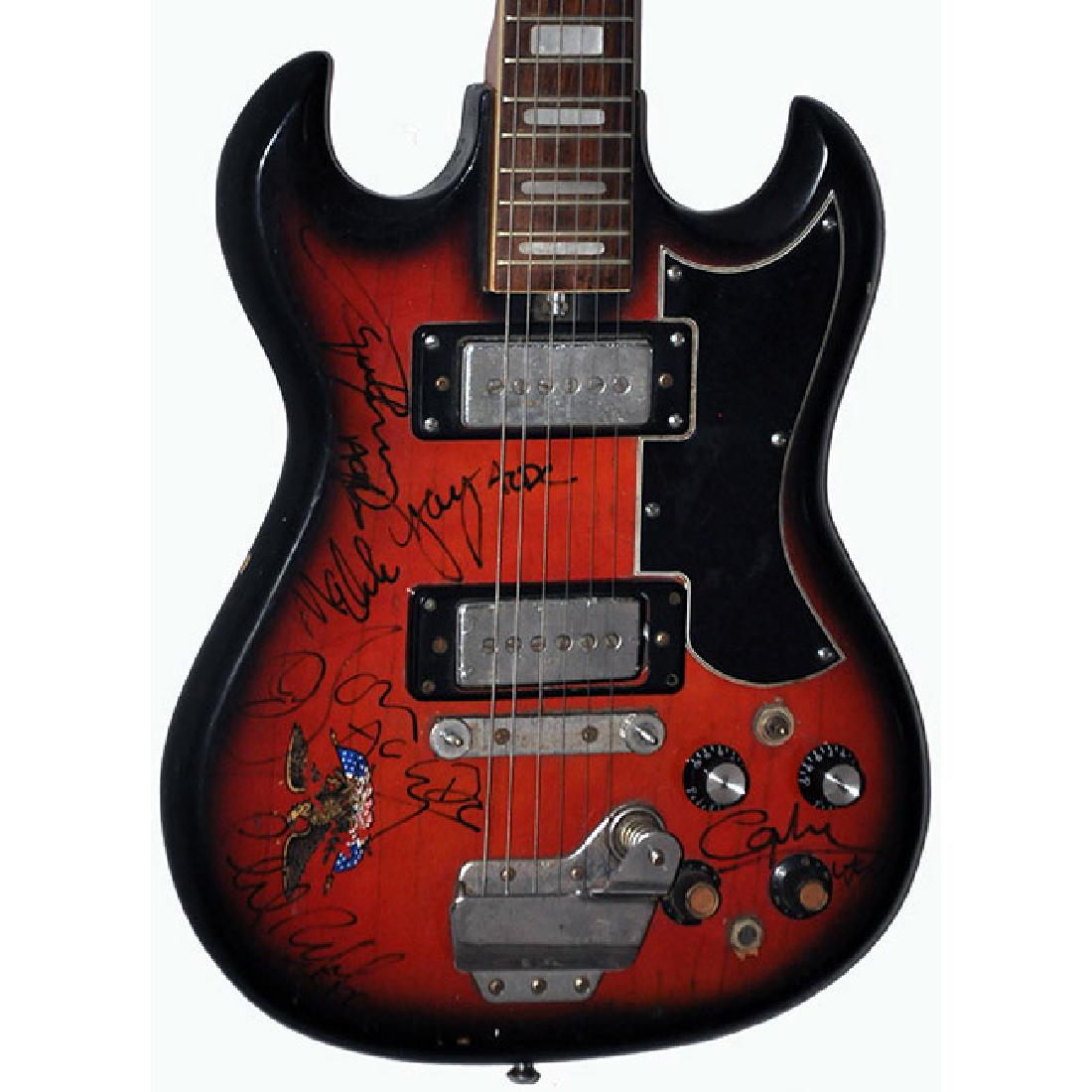 AC/DC Signed Dark Red Electric Guitar w/ Bon Scott