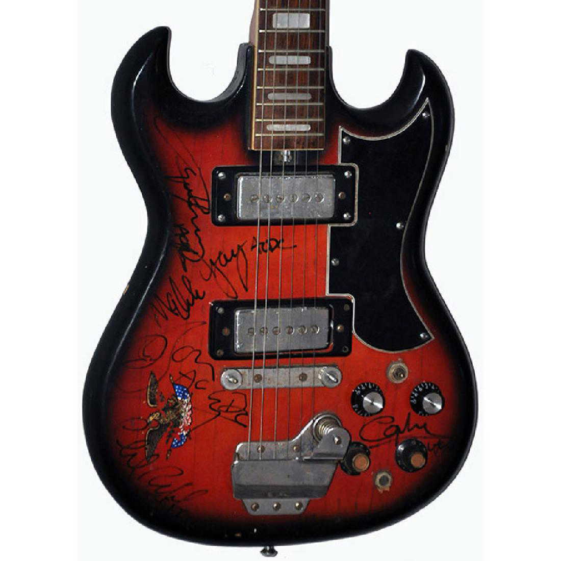 AC/DC Signed Dark Red Electric Guitar w/ Bon Scott