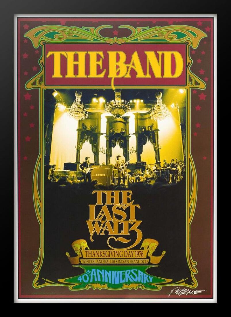 Concert poster designed for The Band "The Last Waltz": World renowned rock artist Bob Masse original concert poster. Bob Masse was responsible for helping produce the most memorable concert poster using the psychedelic art genre. Much of his influence was