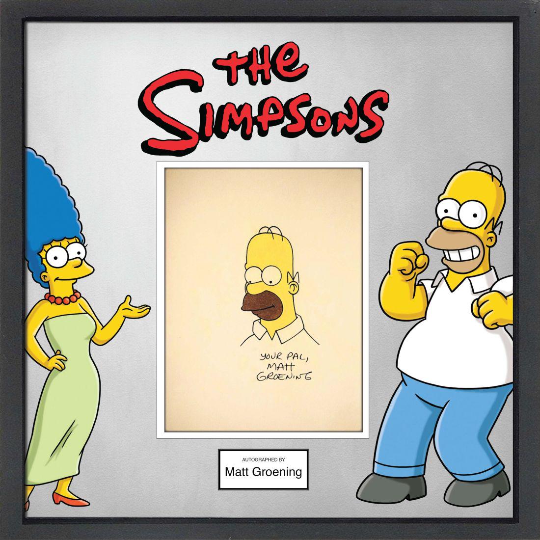 The Simpsons Signed Homer Simpson Sketch Collage (1 of 1)