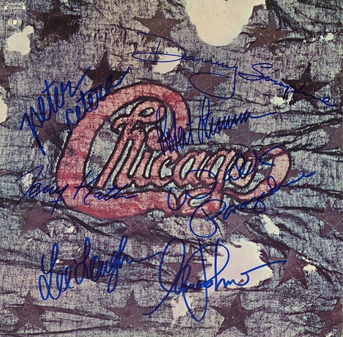 Chicago Signed Chicago III Album: Signed by Peter Cetera, Robert Lamm, Terry Kath, Walt Parazaider, Lee Loughnane, James Pankow, and Danny Seraphine