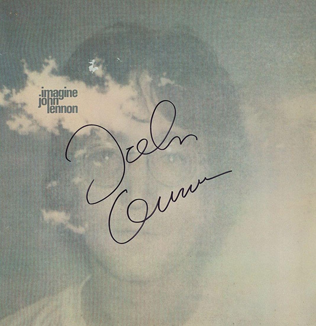 John Lennon Signed Imagine Album: Signed by John Lennon