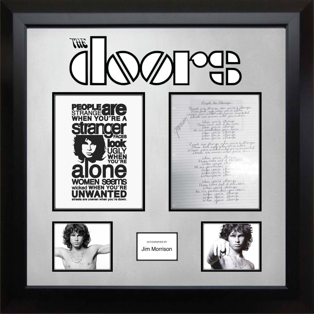 The Doors Handwritten "People Are Strange" Lyrics